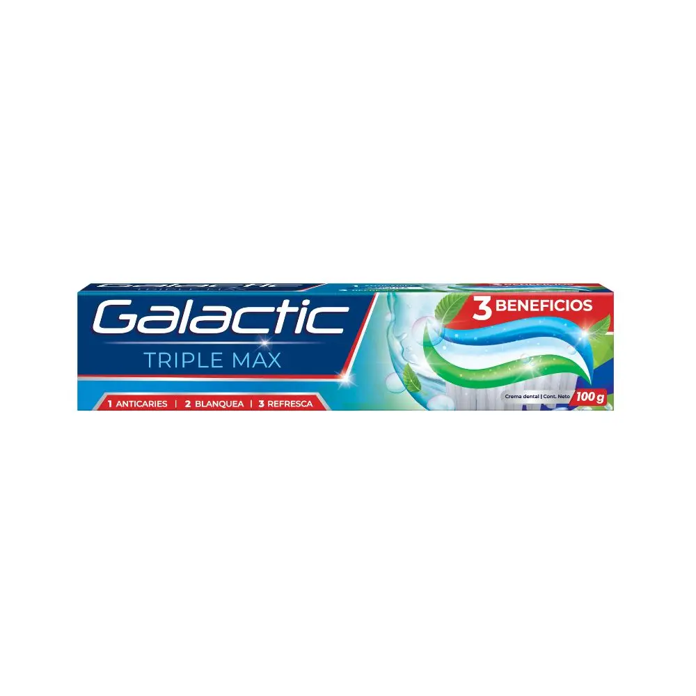Crema Dental Galaxti Triple Max 100g
