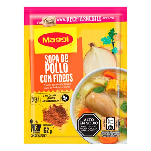 Sopa De Pollo Con Fideos 62g